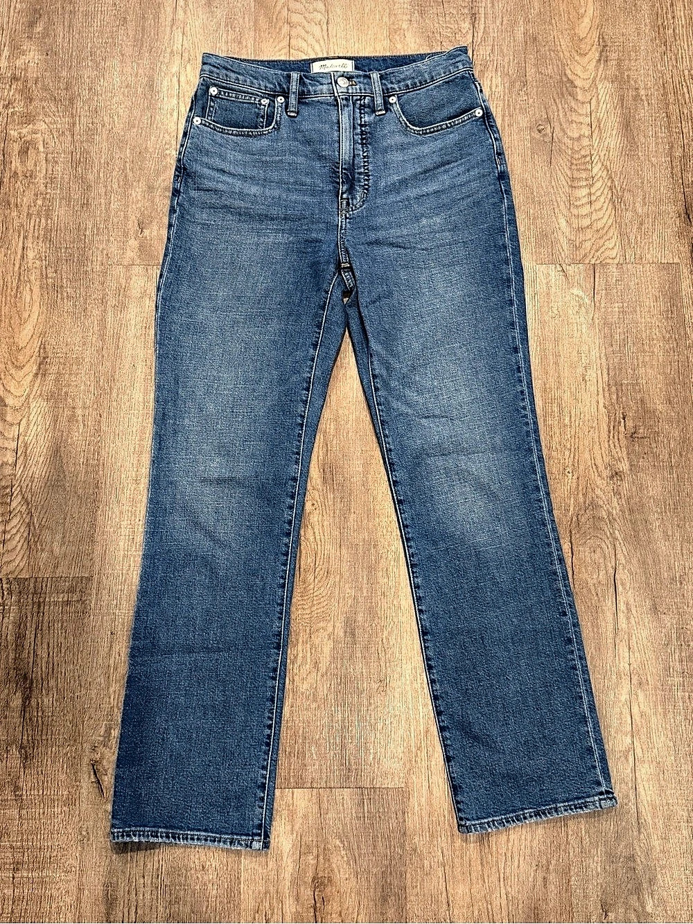 Madewell Women's Slim Demi Boot Jeans in Blue Like New